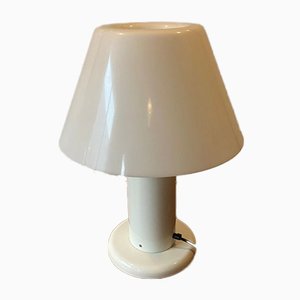 Vintage White Lacquered Metal Lamp from Guzzini, 1970s