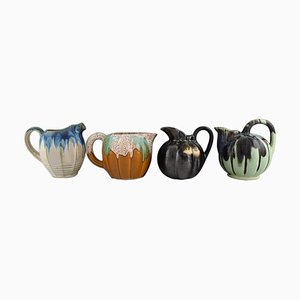 Jugs in Glazed Ceramics, Belgium, 1960s, Set of 4