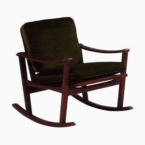 Rocking Chair Mid-Century en Teck Vert Foncé par M Nissen pour Pastoe, 1960s