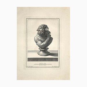 Filippo Morghen, Ancient Roman Bust, Original Etching, Late 18th-Century