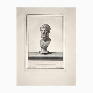 Nicola Billy, Ancient Roman Bust, Original Etching, Late 18th-Century