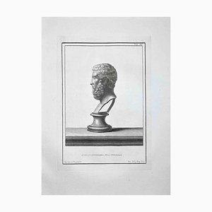 Nicola Billy, Profile of Ancient Roman Bust, Etching, Late 18th-Century