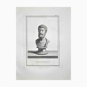 Francesco Cepparoli, Ancient Roman Bust, Etching, Late 18th-Century