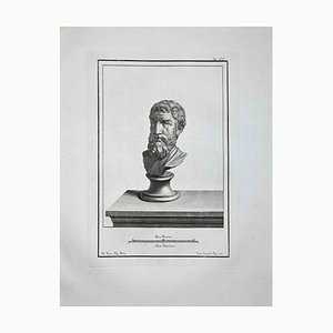 Francesco Cepparoli, Busto romano antiguo, Grabado, finales del siglo XVIII