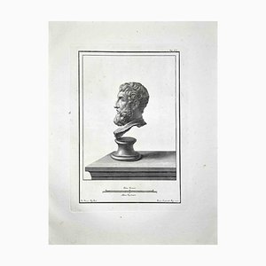 Francesco Cepparoli, Ancient Roman Busts, Etching, Late 18th-Century