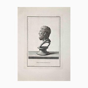 Francesco Cepparoli, Profile of Ancient Roman Bust, Etching, Late 18th-Century