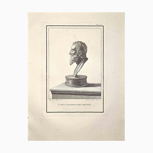 Francesco Cepparoli, Profile of Ancient Roman Bust, Etching, Late 18th-Century