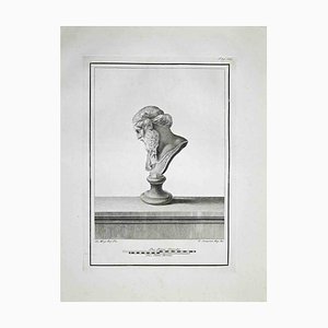 Ferdinando Campana, Profile of Ancient Roman Bust, Etching, Late 18th-Century