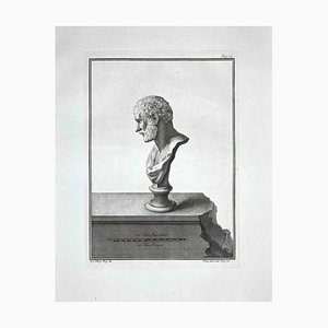 Bernardino Nolli, Ancient Roman Bust, Etching, Late 18th-Century