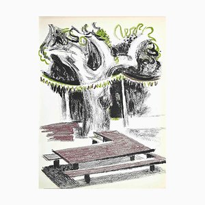 Albert Chavaz, The Restaurant, Original Screenprint, 1947