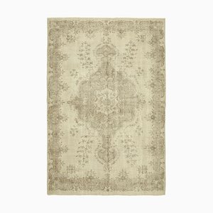 Vintage Turkish Beige Area Rug