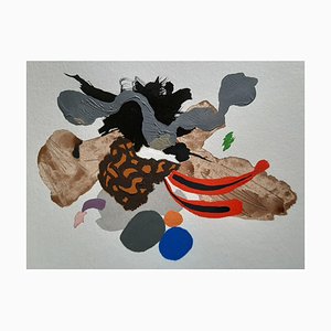 Französische abstrakte zeitgenössische Kunst von Daniel Cayo, Untitled No.14, 2021