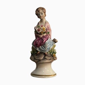 Figurine d'Enfant Vintage en Céramique de Capodimonte