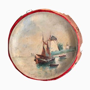 Marine Paintings on Cardboard, Set of 2