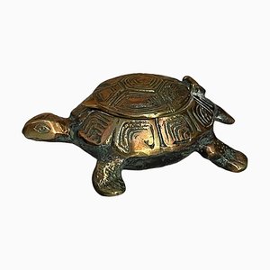 Vintage Brass Ashtray in the Shape of a Turtle