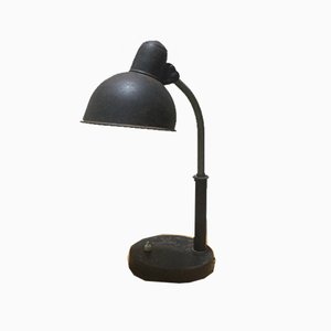 Bauhaus Tischlampe aus schwarzem Metall von Christian Dell für Idell Kaiser, 1930er