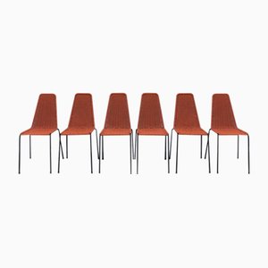 Stühle aus Kunststoff & Eisen, 1960er, 6er Set