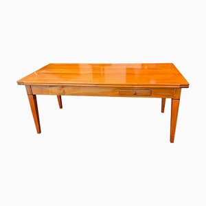 Neoclassical Expandable Dining Table, Cherry Wood, Chestnut, France, circa 1820
