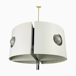 White Pendant Lamp by Klaus Hempel for Kaiser Leuchten, 1970s