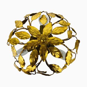 Florentine Flower Shaped Flush Mount in the Style of Banci Firenze, 1950s