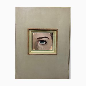 Luisa Albert, I See You Eye, Mirilla, Look, Look at Me, óleo sobre lienzo, 2021