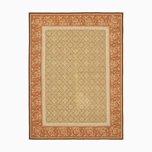 Tapis Kilim Aubusson Marron