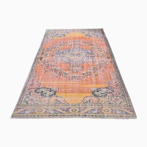 Tapis Oushak Artisanal Vintage en Laine