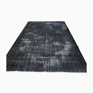 Alfombra turca vintage negra