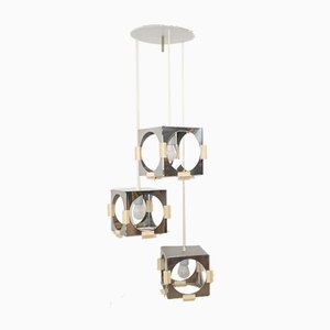 Lampada a sospensione Cube Cascade di Goffredo Reggiani per Reggiani, anni '70