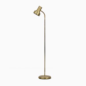 Vintage Swedish Brass Spotlight Floor Lamp from Montör, 1970s
