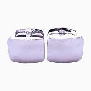 Rectangular Mirror Solid Sterling Silver Cufflinks from Berca, Set of 2
