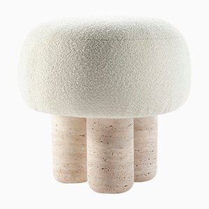 Travertine Hygge Pouf from Collector