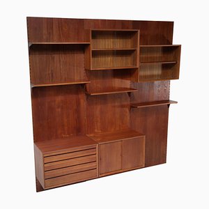 Large Danish Teak Wall Bookcase by Poul Cadovius, F139