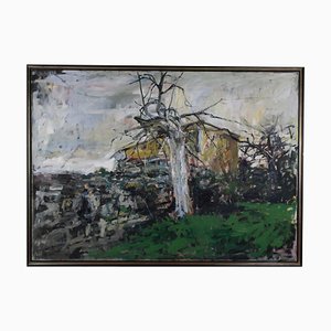 Eugeniusz Wisniewski, Landschaft, Öl auf Leinwand, 1990er