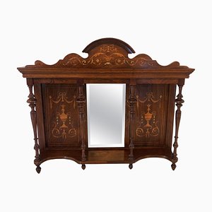 Miroir de Cheminée Édouardien Antique en Palissandre