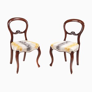 Victorian Walnut Bedroom/Side Chairs, Set of 2