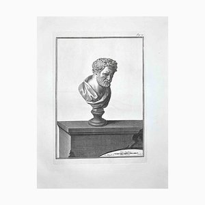 Bernardino Nolli, Ancient Roman Bust, Etching, Late 18th-Century