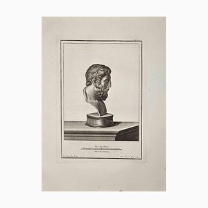 Francesco Cepparoli, Profile of Ancient Roman Bust, Etching, Late 18th-Century