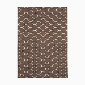 Tapis Dhurrie Marron