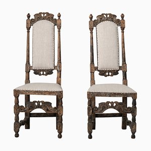 Mid 18th Century Swedish Baroque Chairs, Set of 2