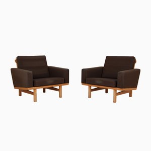 Modell 36 Stühle aus Eiche & Wolle von Hans J, Wegner, 2er Set
