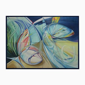 Lucio Esposito, Policromia # 1, óleo sobre lienzo