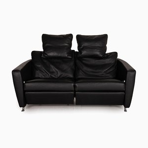Sesame FSM250 / 23 Black Leather Sofa