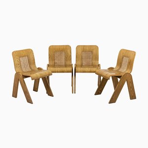 Stühle aus Schichtholz von Gigi Sabadin, 1970er, 4er Set