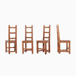 Swedish Walnut Dining Chairs by Sven Larsson, Set of 4