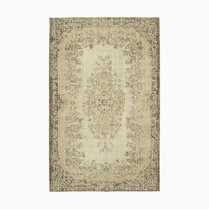 Beige Turkish Vintage Area Rug