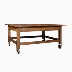 Antique French Victorian Bakery Table in Pine, French, 1880