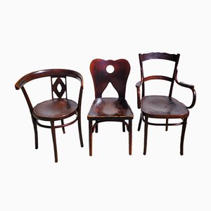 Chaises de Jacob & Josef Kohn, 1910, Set de 3