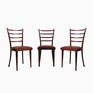 Mahogany Chairs, 1950s, Set of 3