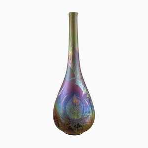Vase Antique en Céramique Vernie, France, Début 20ème Siècle